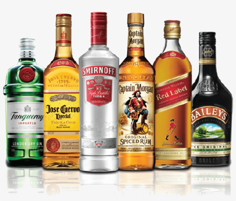 Clipart Black And White Stock Bottles Png Stickpng - Spirits Alcohol, transparent png #50039