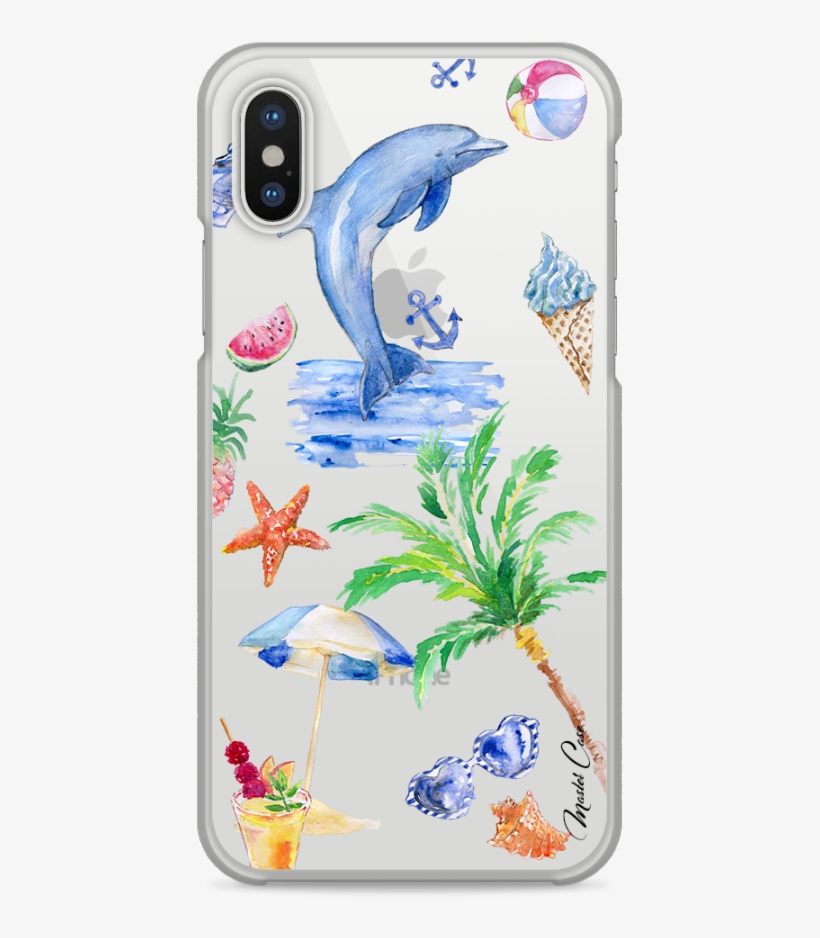 Coque Iphone X Summer Watercolor Pattern Sea - Mobile Phone Case, transparent png #50184