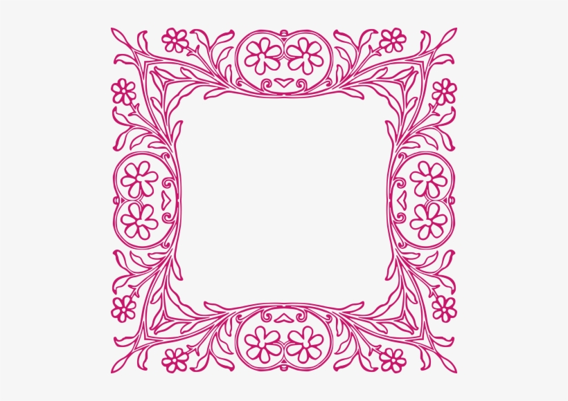 Flower Border Png Transparent Image - Marco De Foto Vintage Vector Png, transparent png #50288