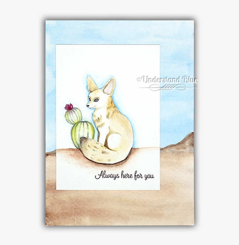 No-line Watercolor Fennec Fox By Understand Blue - Hero Arts Fennec Fox, transparent png #50395