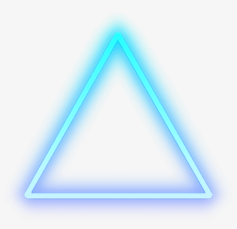 Triangle Blue Glow Light Shape Cool - Neon Png For Picsart, transparent png #50451