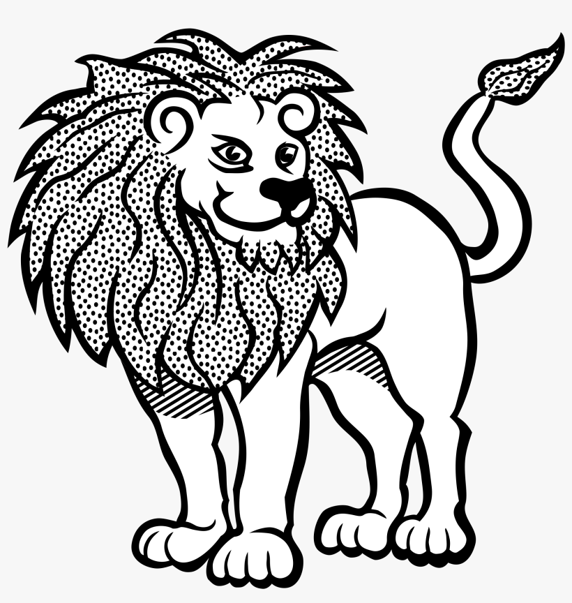 Lion Png Clipart - Line Art Of Lion, transparent png #50527