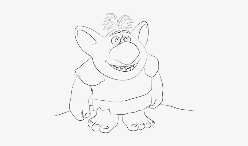 Png Freeuse Stock Troll Drawing At Getdrawings - Frozen Troll Coloring Pages, transparent png #50569