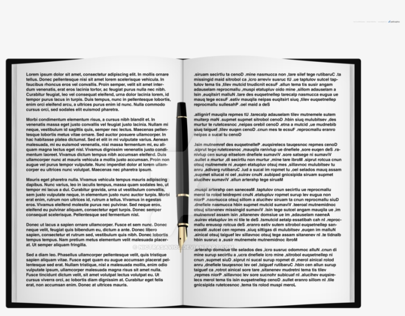 Open Book By Nictrasavios On Deviantart Picture Freeuse - Books Top View Png, transparent png #50696