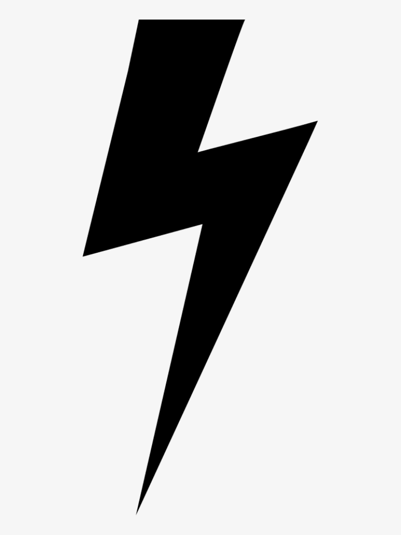 Lightning Bolt Black Shape - Lightning Bolt Black Png, transparent png #51019