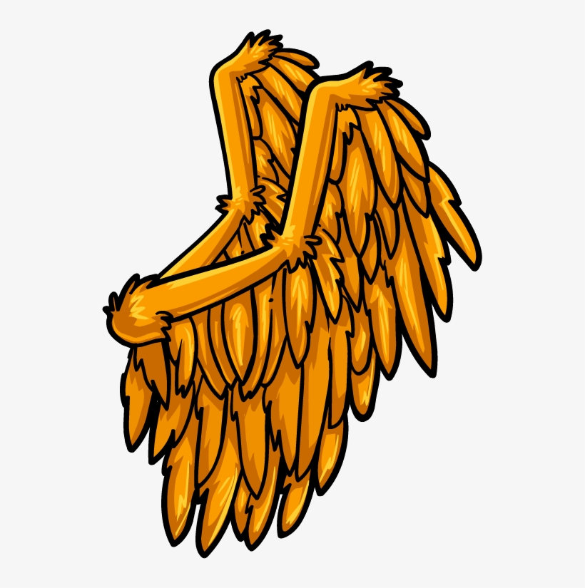 Golden Wings Club Penguin Golden Wings Free Transparent Png Download Pngkey - golden wings roblox