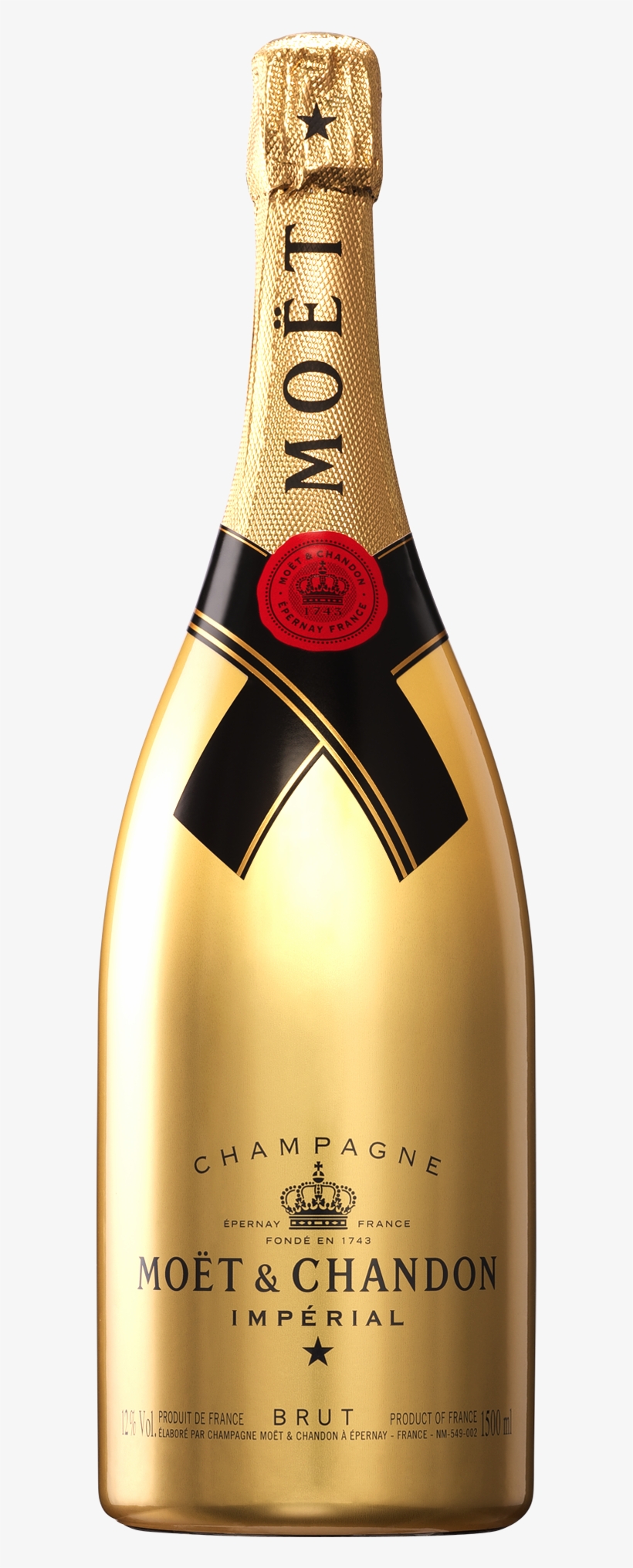 Download - Moet & Chandon Imperial Brut Gold 1 5l Magnum, transparent png #51170