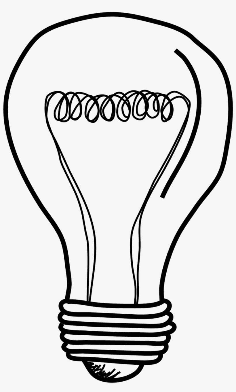 Premium Vector | Light bulb color handdrawn sketch vector illustration  isolated on white