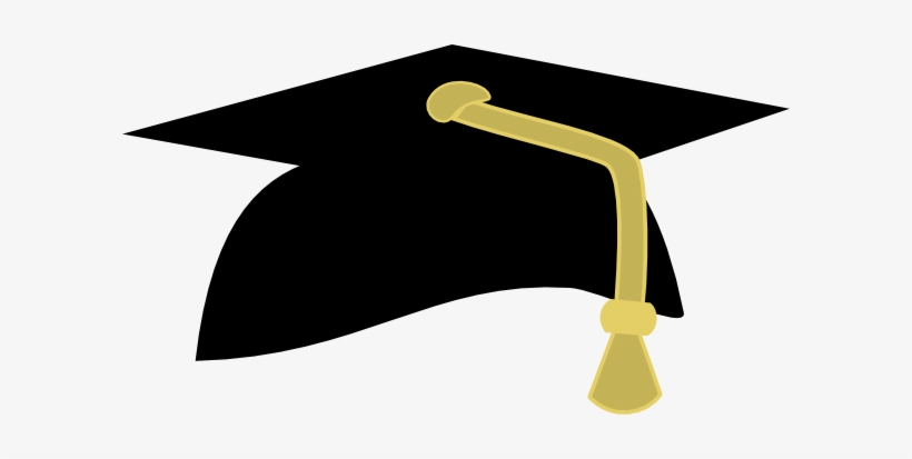 Clipart Library Hat Png Download Clip Art On - Black And Gold Graduation Cap, transparent png #51667