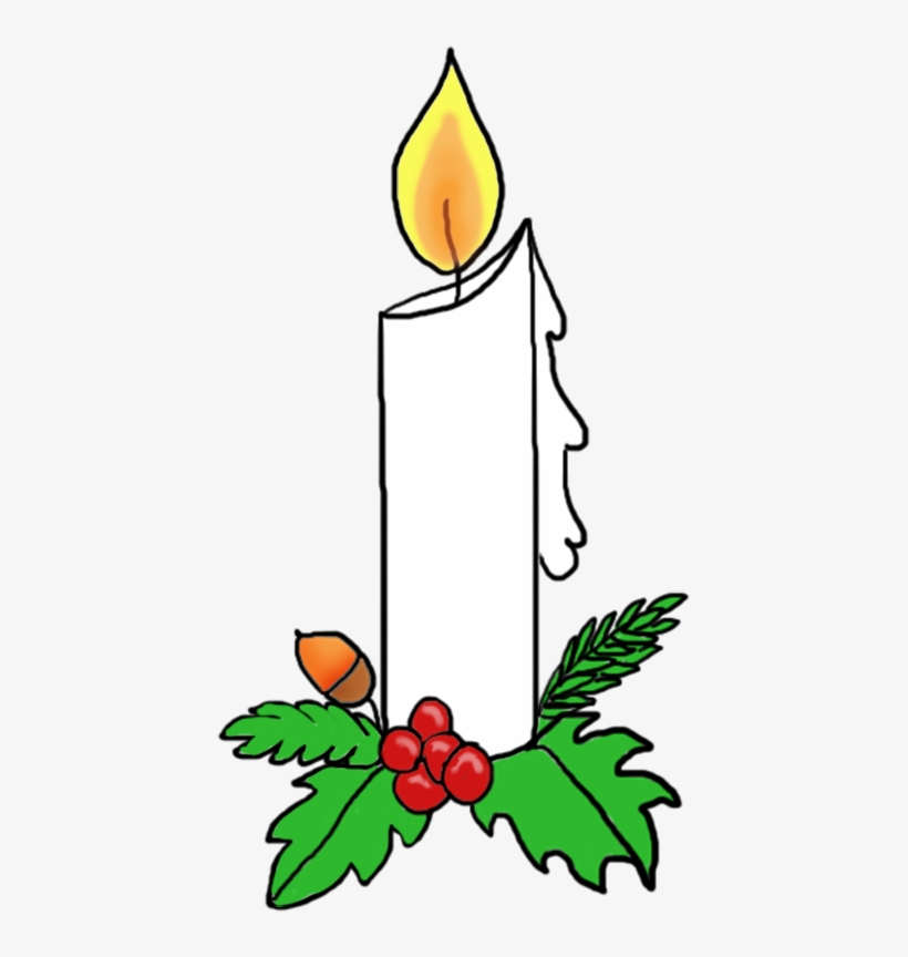 Christmas Clip Art Image Black And White Download - White Advent Candle Clipart, transparent png #51680