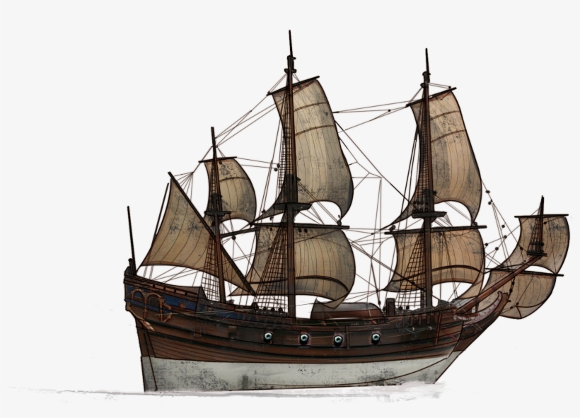 Ship Png Hd - Old Sailing Ship Png, transparent png #51750