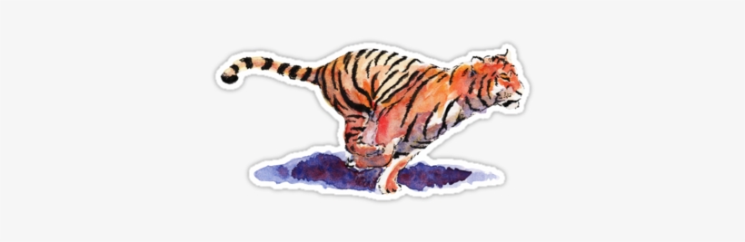 Sticker - Tiger Watercolor Clemson, transparent png #51872