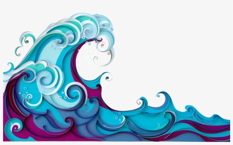 This Graphics Is Wave Transparent About The Free,matting - Make Waves Out Of Paper, transparent png #51891