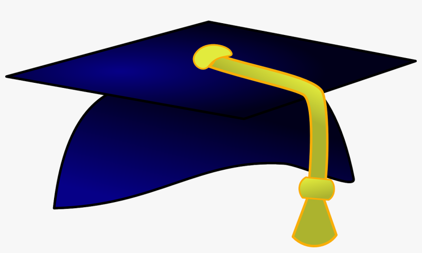 Vector Backgrounds Graduation - Blue And Yellow Graduation Cap, transparent png #52228