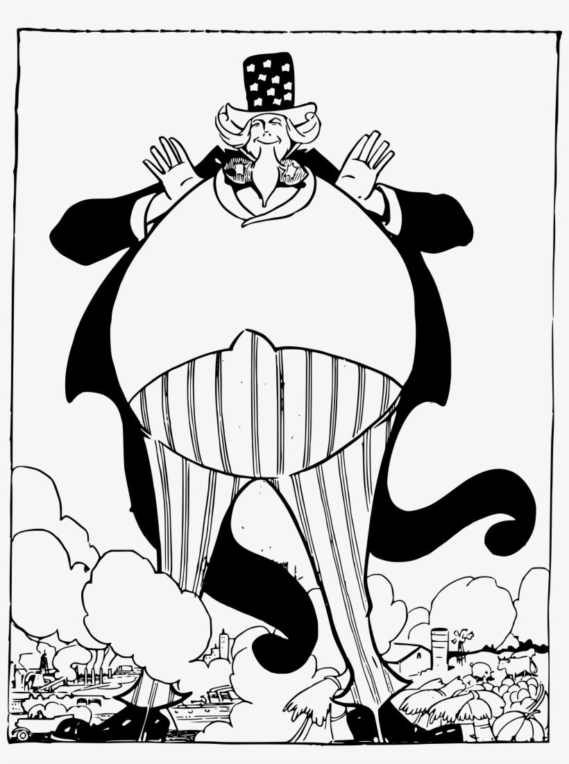 This Free Icons Png Design Of Fat Uncle Sam, transparent png #52297