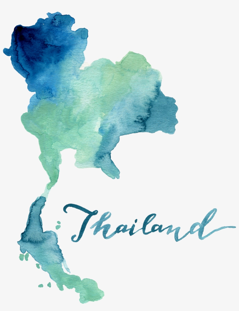 Transparent Maps Watercolor Banner Black And White - Thailand Map Png, transparent png #52298
