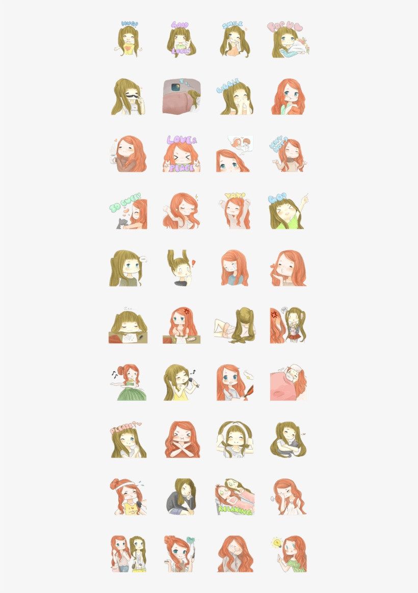 Kawaii Watercolor Set, transparent png #52491