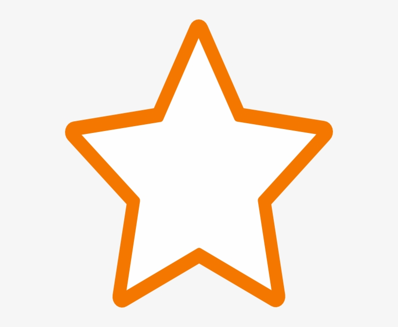 Small - Orange Star Outline Clipart Transparent - Free Transparent PNG  Download - PNGkey