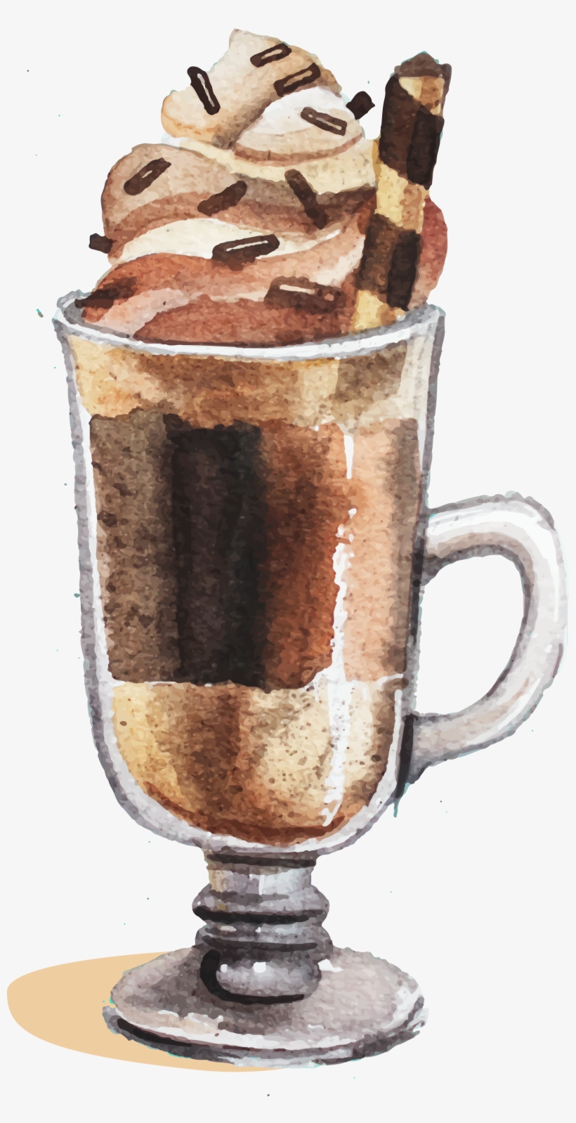 Milkshake Drawing Hot Chocolate - Hot Cup Chocolate Png, transparent png #52921