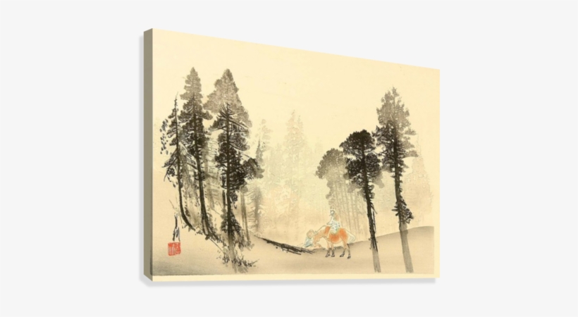 In The Forest Canvas Print - 100 Views Of Mt. Fuji By Artist: Ogata Gekko, transparent png #53068