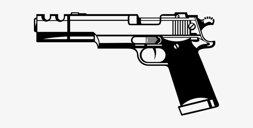 Free Vector R D Gun Clip Art - Gun Clip Art, transparent png #53087