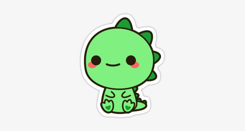 Adorable Dinosaur • Also Buy This Artwork On Stickers, - Kawaii Cute Animal Drawings, transparent png #53273