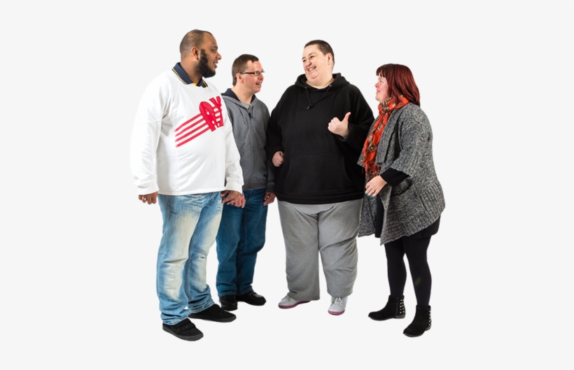 Four People Standing Together Talking - People Standing Png, transparent png #53470