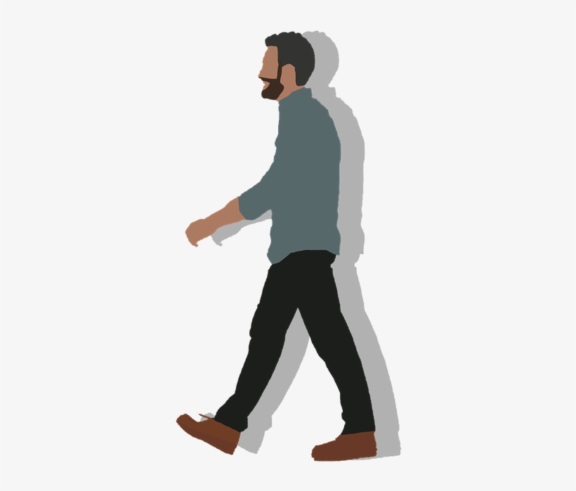 Walking Man Cartoon Clip Art Freeuse Download - Cartoon Man Walking Png, transparent png #53704