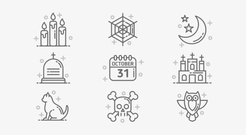 Halloween Icons Vector - Vector Graphics, transparent png #53955