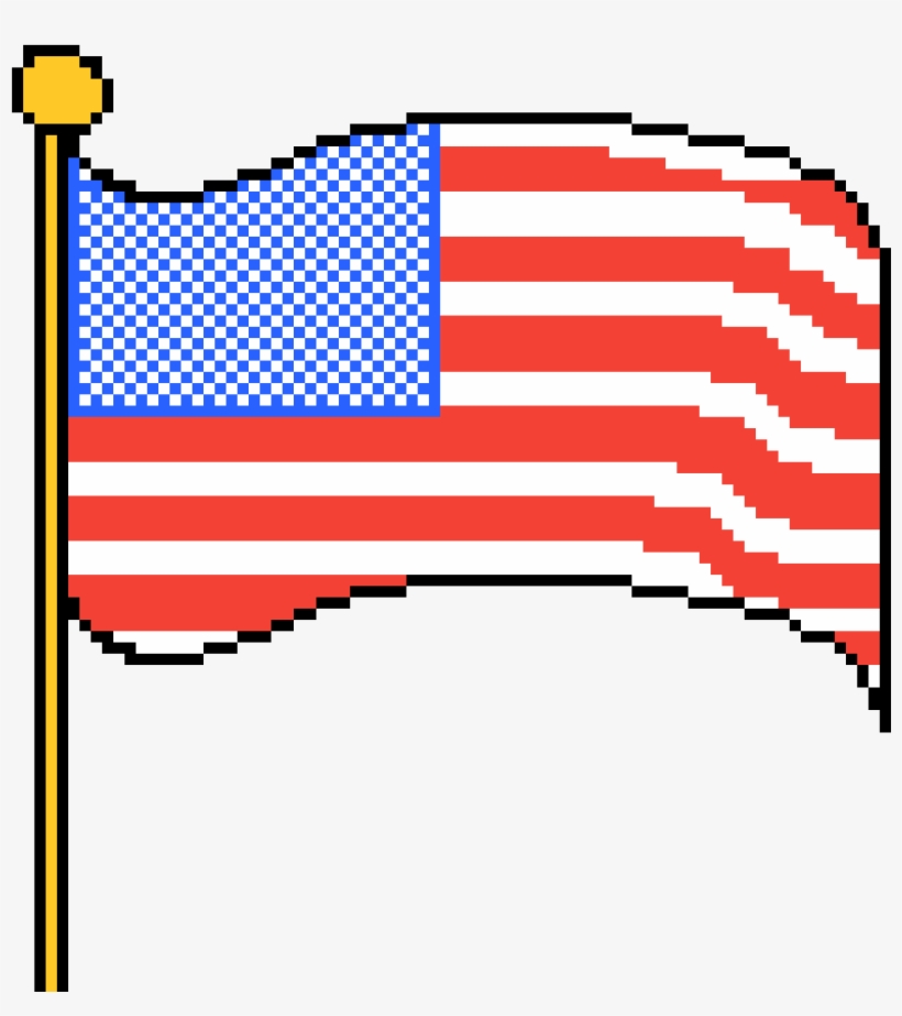 Pixilart American Flag Mcleod Png 5sos Logo American - Drawing, transparent png #54550
