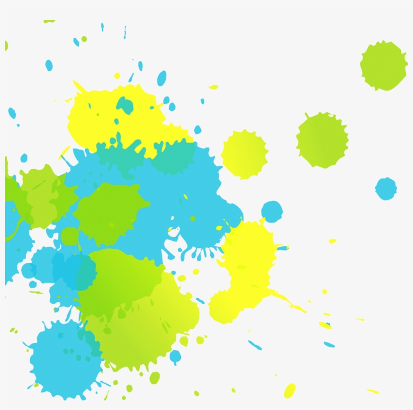 Watercolor Splash Png Img - Yellow Blue Paint Splash Png, transparent png #54690