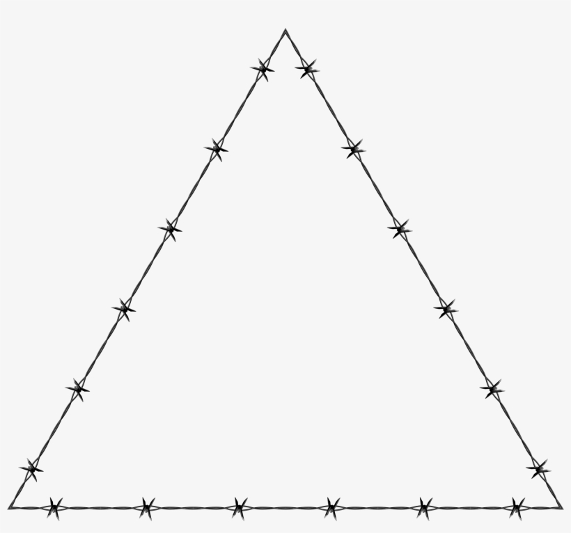 Barb Wire Clipart File - Triangle Frame Png, transparent png #54781