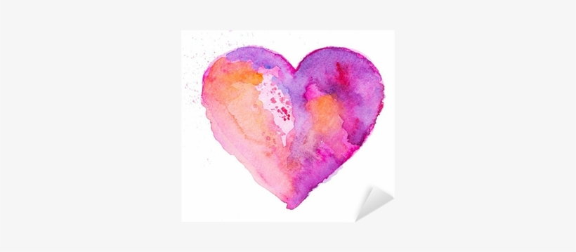 Love, Relationship, Art, Painting Sticker • Pixers® - Watercolor Heart, transparent png #54801