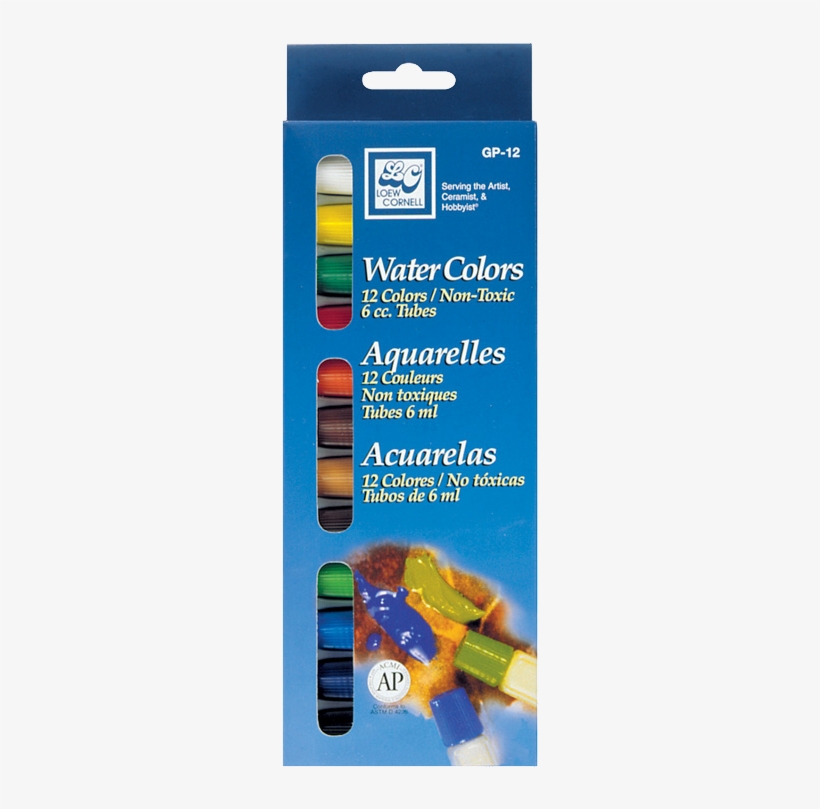 Loew Cornell Watercolor Tube Set Of - Joggles.com Loew-cornell Watercolors - Set Of 12 Colors, transparent png #55167