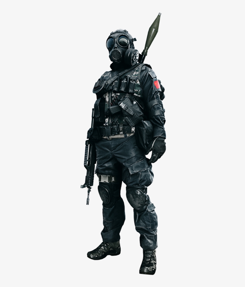 Bf4 Soldier Png - Gas Mask Soldier Png, transparent png #55206