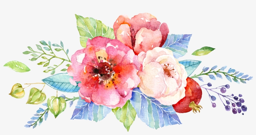 Watercolour - Watercolor Flower Background Design, transparent png #55466