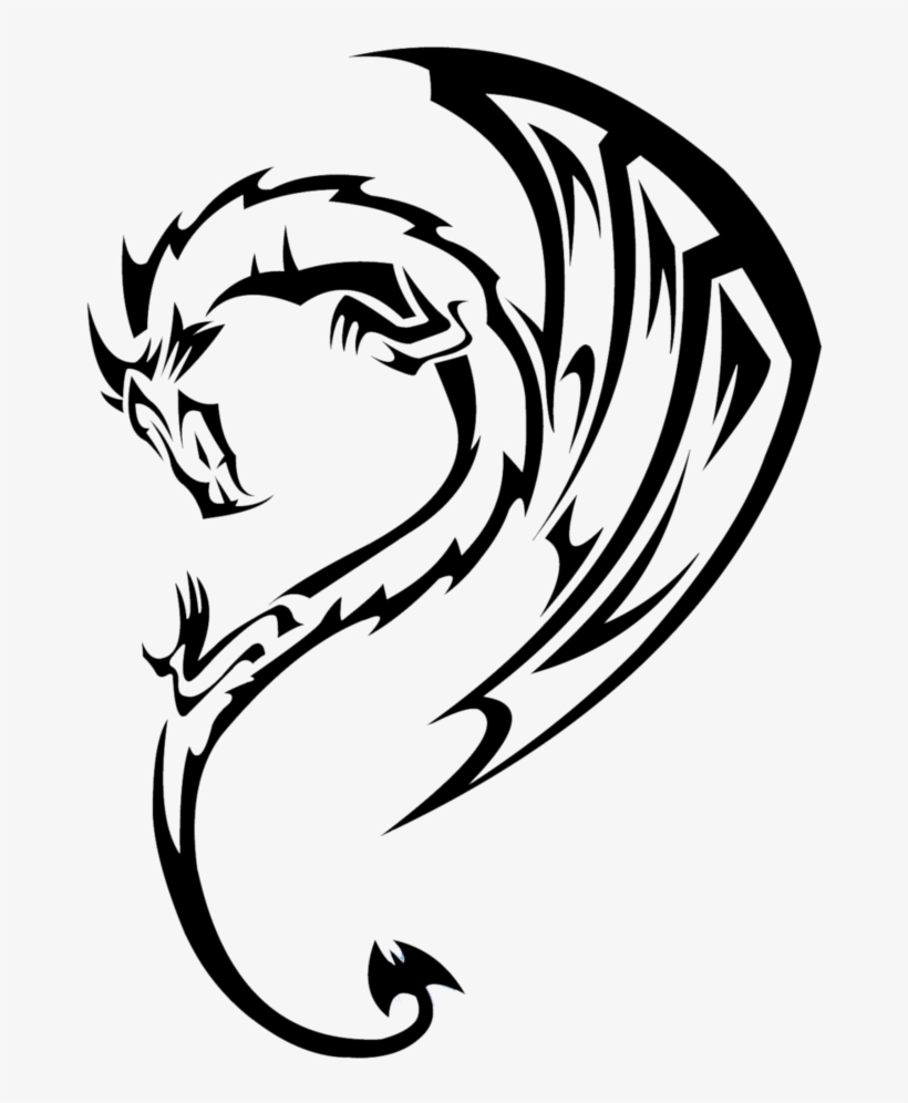 Dragon - Tribal Dragon, transparent png #55829