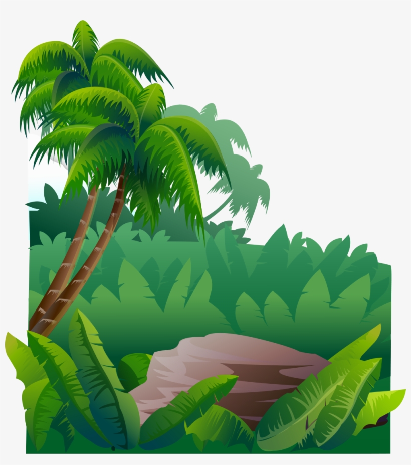 Gorilla Cartoon Clip Art - Cartoon Jungle Trees Png, transparent png #55873