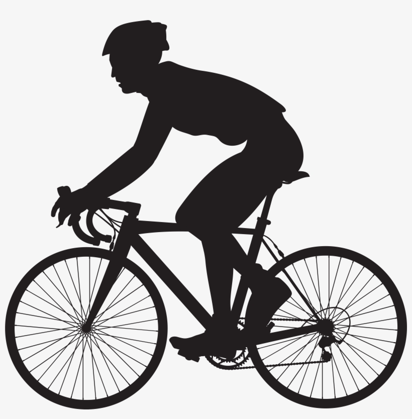 Cyclist Silhouette Png Clip Art Image, transparent png #55894