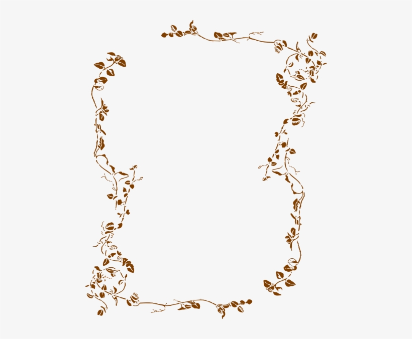 Leaf Border Black And White, transparent png #55941