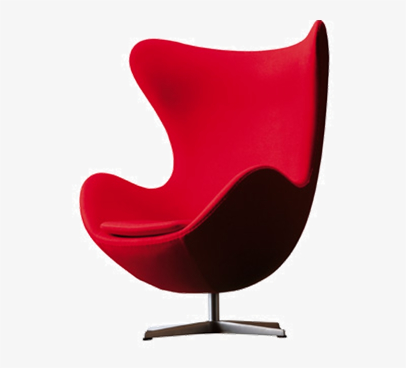 Red-chair - Arne Jacobsen Egg Chair, transparent png #55968