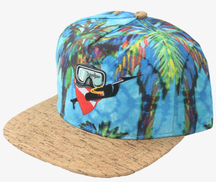 Cork Brim Watercolor Palm Tree Snapback - Baseball Cap, transparent png #56136