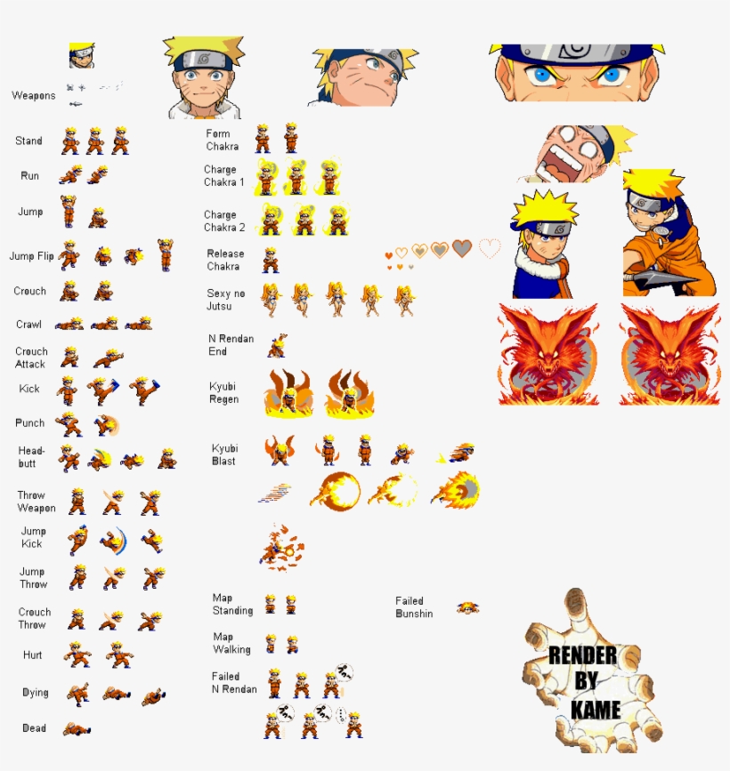 Naruto Sprite Png - Sprites De Naruto Png, transparent png #56448