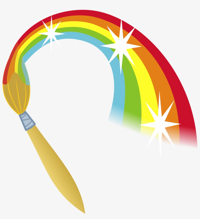 Paint Brushes With Paint On Them - Rainbow Paint Brush Clip Art, transparent png #56499