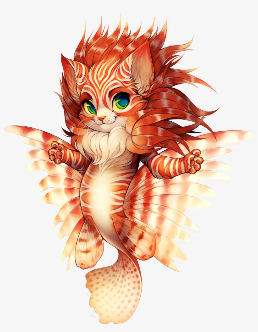 Mermaid Cat - Furvilla Aquatic Cat, transparent png #56523