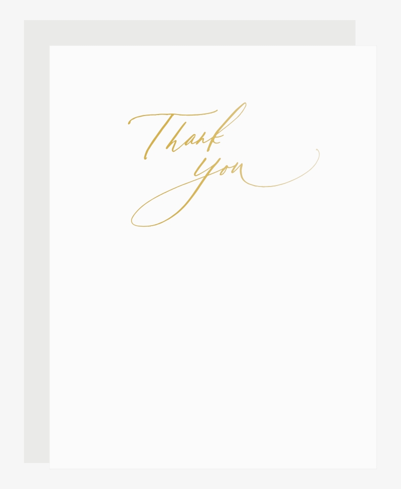 Scripted Thank You, Gold - Calligraphy, transparent png #56824