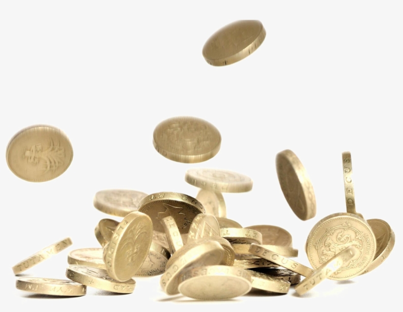 Falling Coins Png Background Image - Indian Coins Falling Png, transparent png #56862