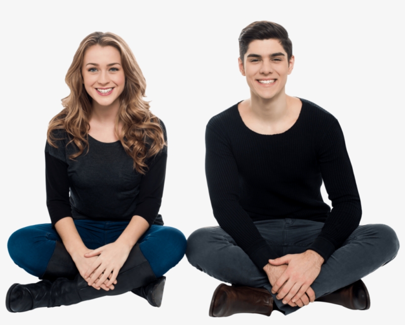 People Sitting Png - Couple Sitting Png, transparent png #57109