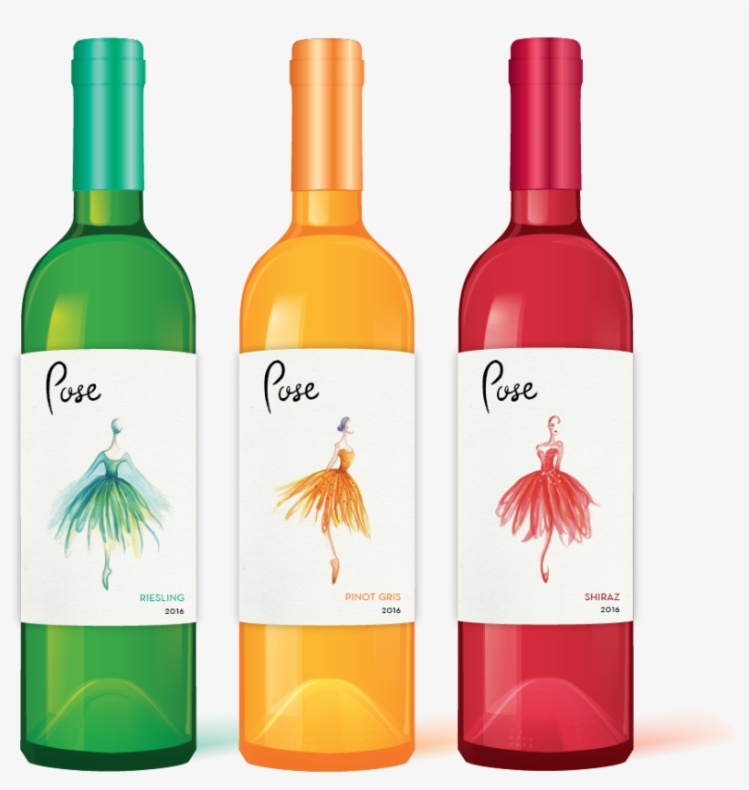 Pose Wine Packaging, Ballet Dancer Illustration In - Watercolor & Wine, transparent png #57136