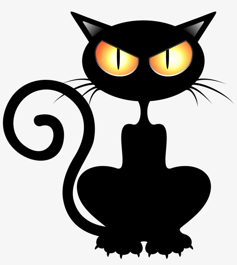 Black Cat Png Vector Clipart Picture - Black Cat Vector Png, transparent png #57440